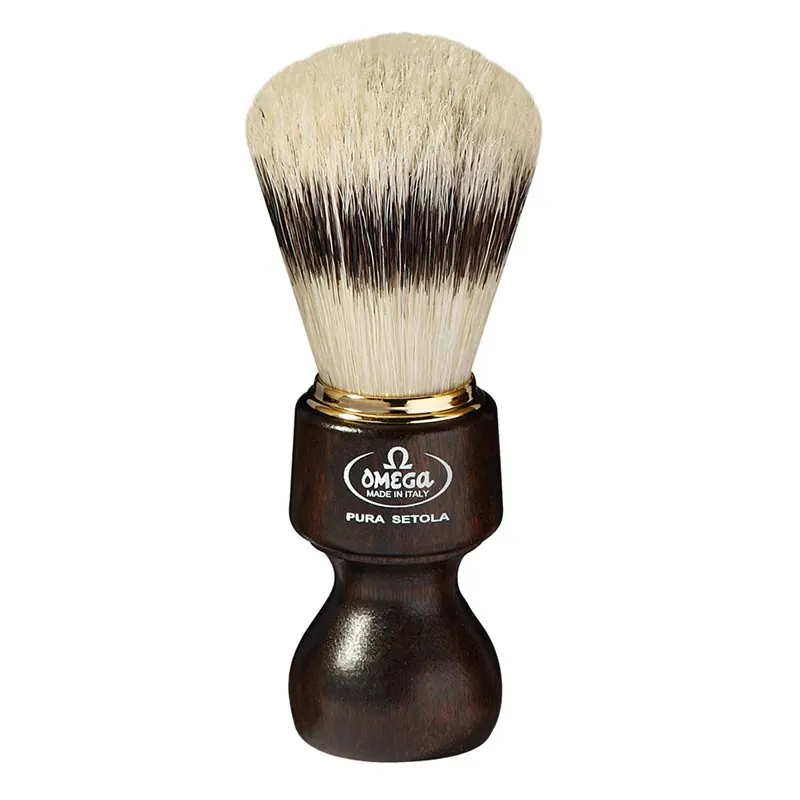 Omega pennello da barba in pura setola effetto tasso