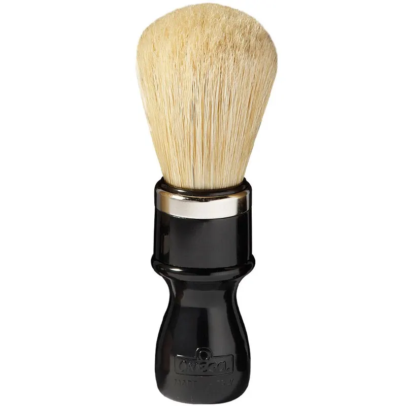 Omega pennello da barba in setola con manico in abs