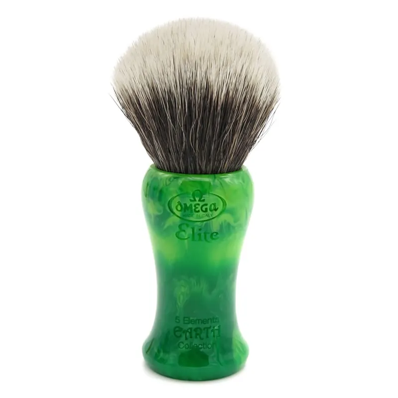 Omega pennello da barba sintetico Elite EARTH serie 5 elementi