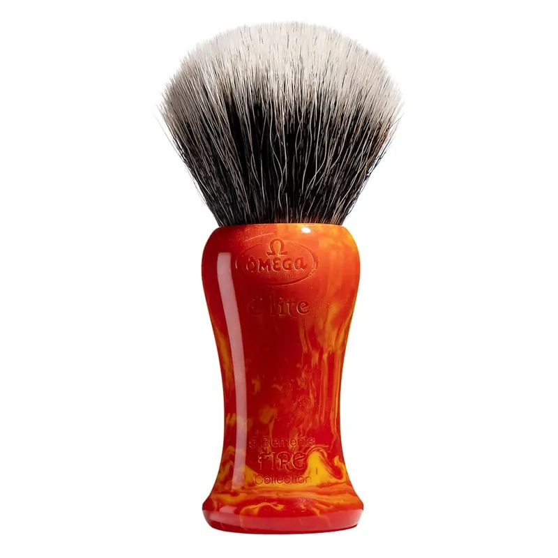 Omega pennello da barba sintetico Elite FIRE serie 5 elementi