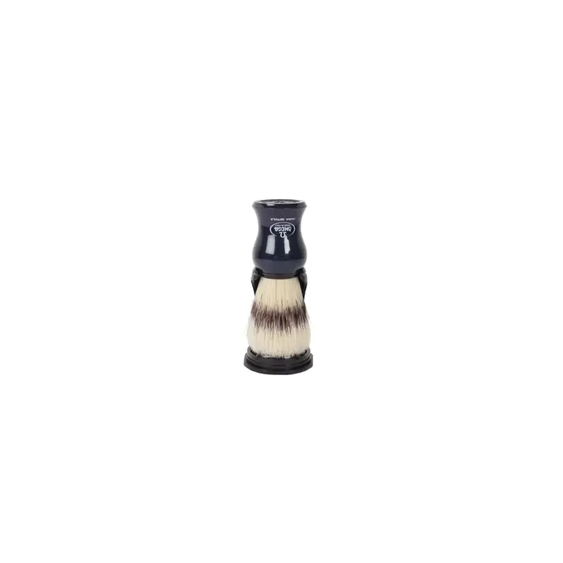 Omega Pure Bristle Blue Navy Shaving Brush with Stand
