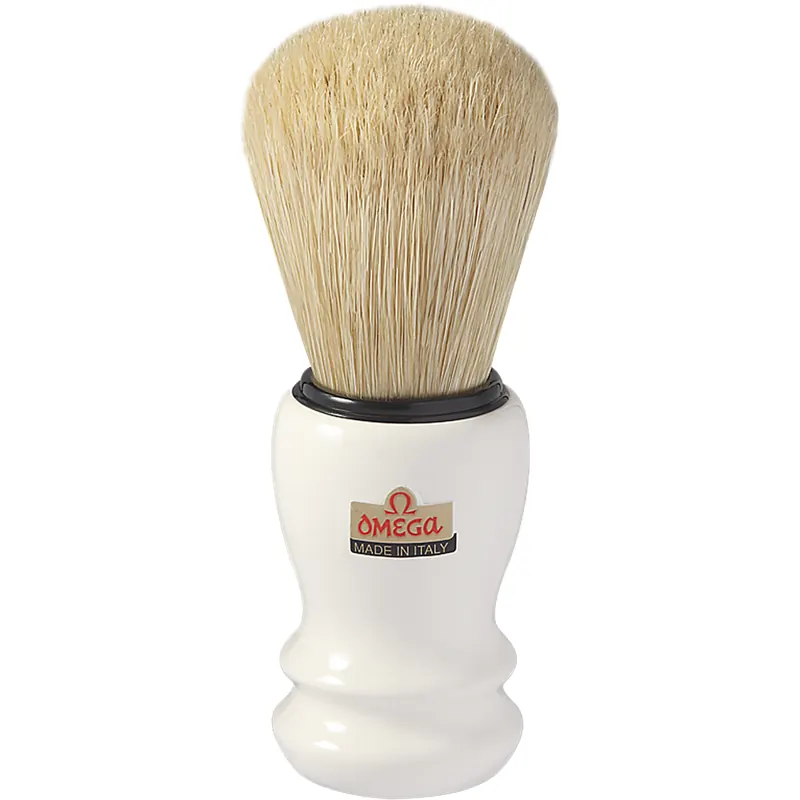 Omega White Bristle Shaving Brush 10108