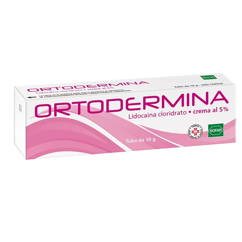 Ortodermina Crema 5% Lidocaina Anestetico
