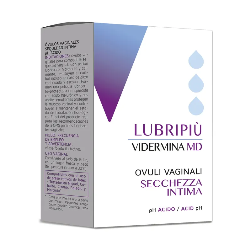 Ovuli Vaginali Secchezza Intima pH Acido VIDERMINA | Pinalli