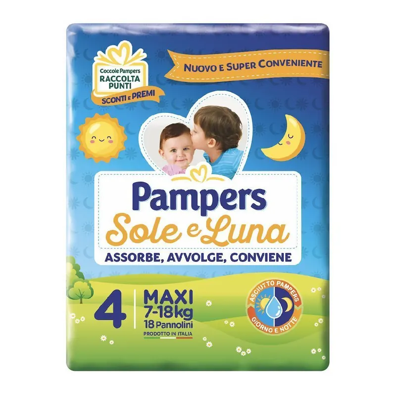 Pampers Sole e Luna 4 Maxi 7-18 Kg