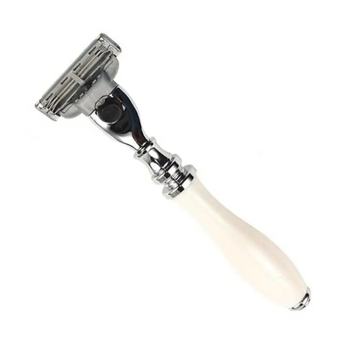 Parker 111W-M3 rasoio a cartuccia Mach3 manico bianco