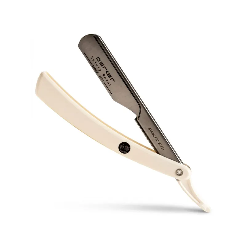 Parker PTW Barber Straight Razor White