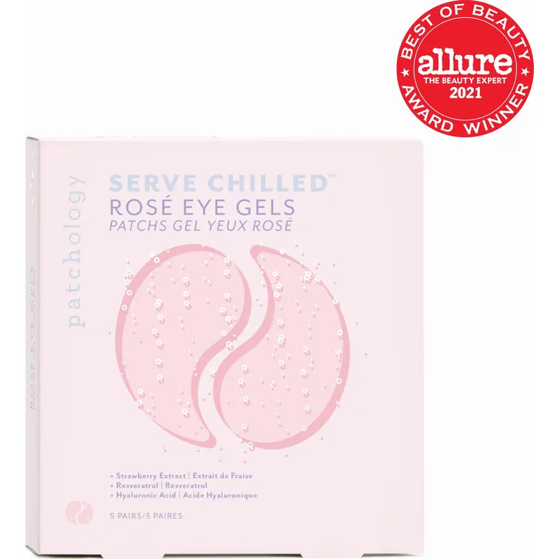Patchology Serve Chilled Rosé Eye Gels, 5 pezzi