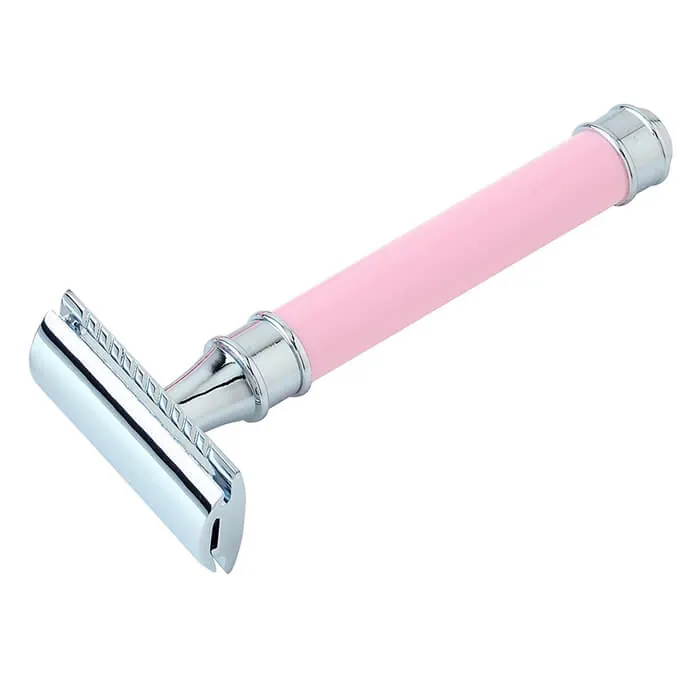Pearl Shaving rasoio di sicurezza A-141 manico rosa guardia chiusa