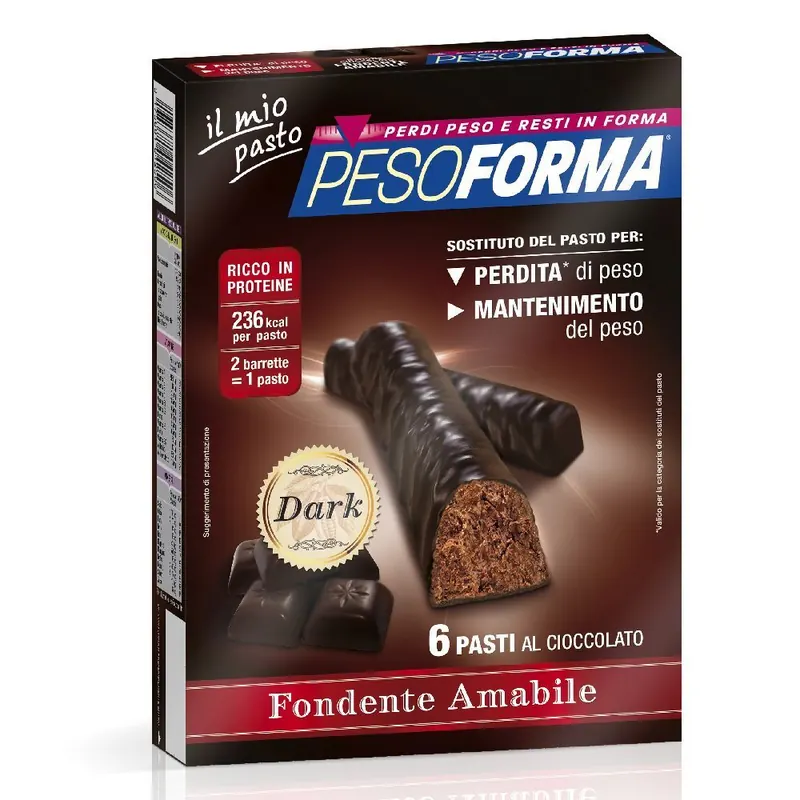 PESOFORMA® Barrette al Cioccolato Fondente Amabile