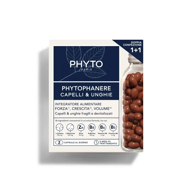 Phyto Phytophanere Integratore Alimentare Capelli Unghie 3 Mesi Trattamento Capsule