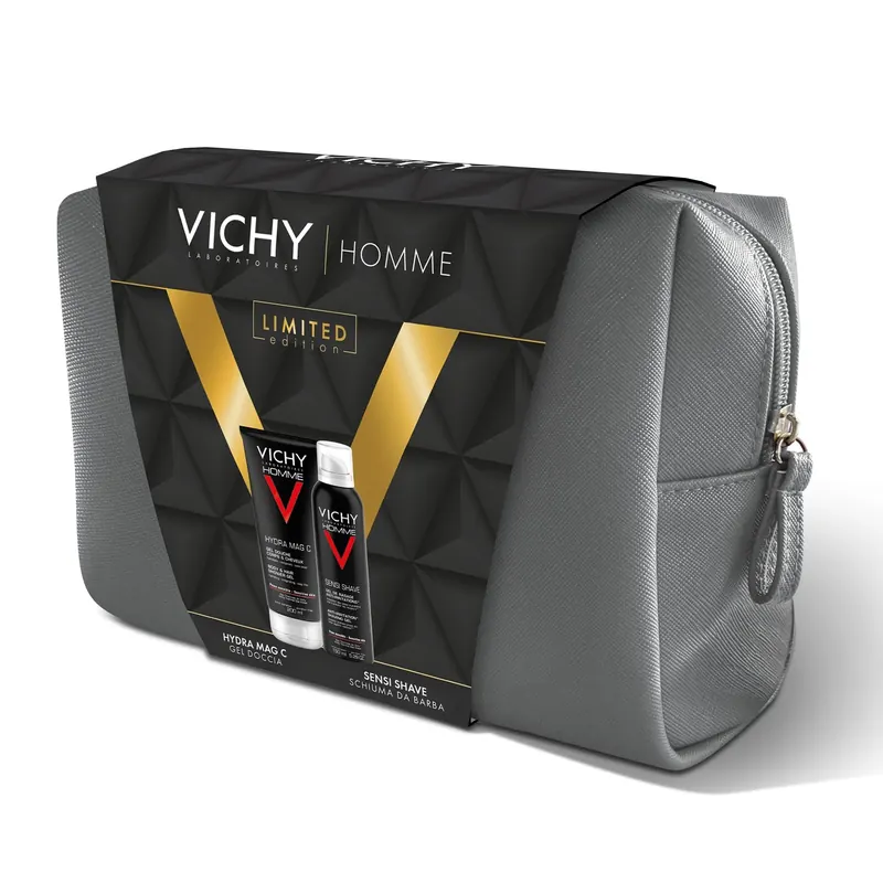 Pochette Uomo con Gel Doccia Hydra Mag C + Schiuma Da Barba Sensi Shave VICHY | Pinalli