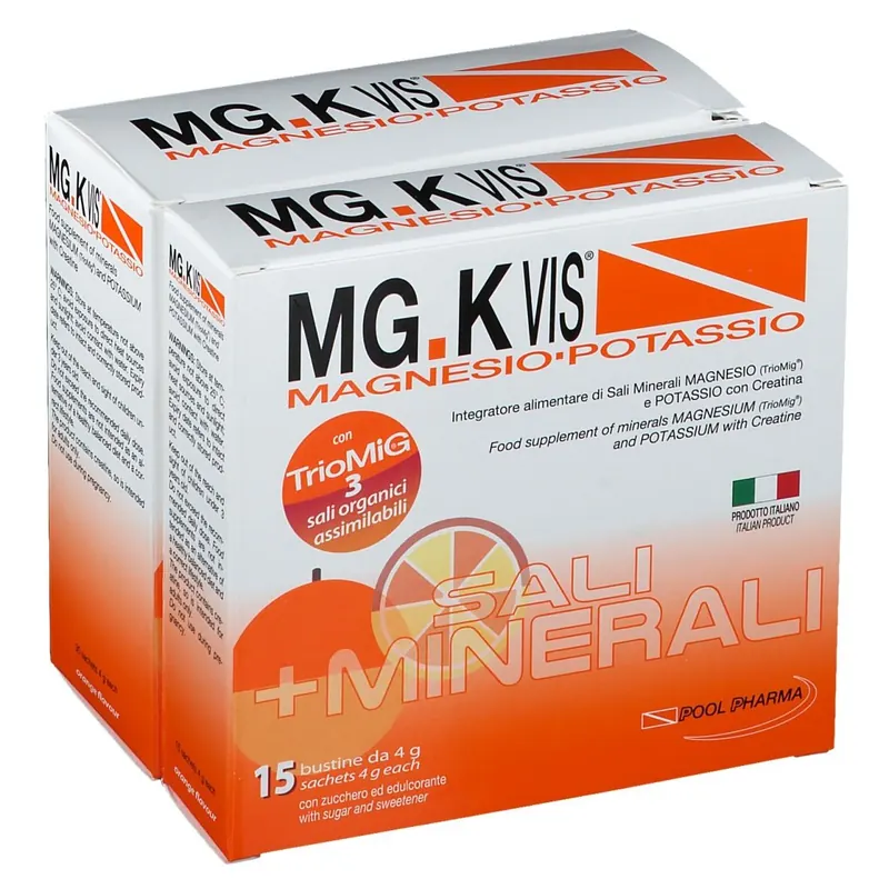 POOL PHARMA MG.K VIS® Magnesio e Potassio Bustine Gusto Arancia