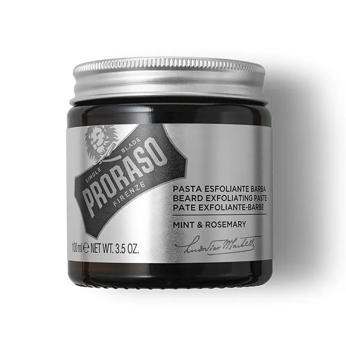 Proraso pasta esfoliante barba Mint e Rosemary in vaso di vetro 100ml