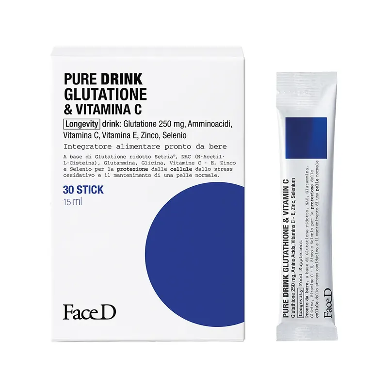 Pure Drink Glutatione & Vitamina C - Longevity Drink FACED | Pinalli