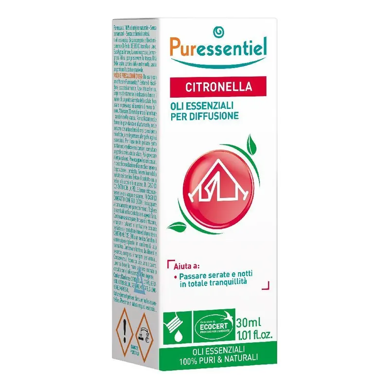 Puressentiel Oli Esseziali per Diffusione Citronella + 3 Oli Essenziali