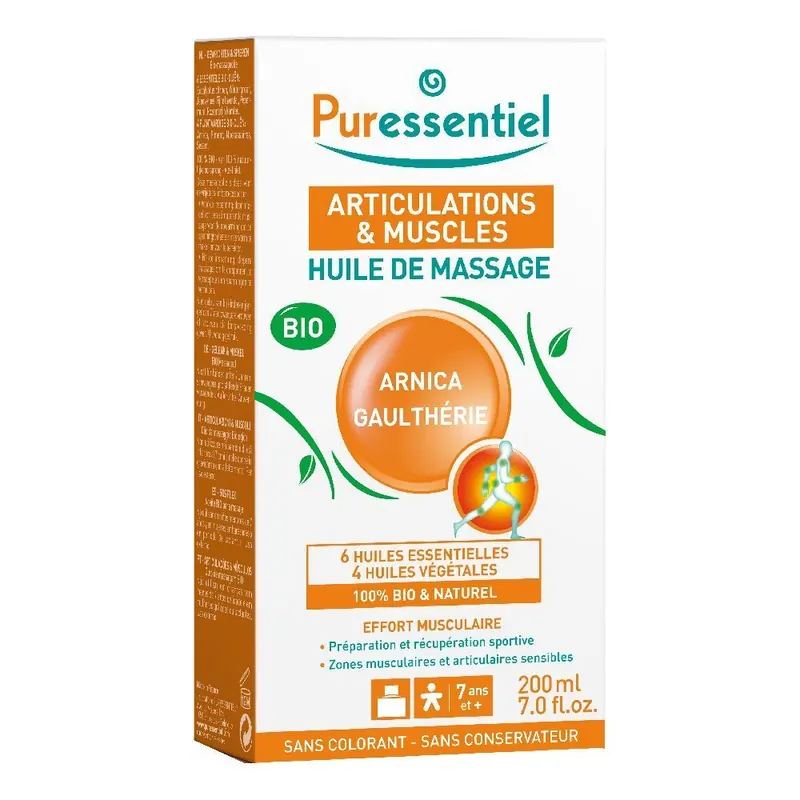 Puressentiel Olio per Massaggio Biologico Arnica Gaultheria