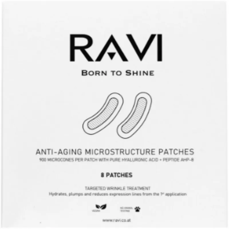 RAVI Born to Shine Anti-Aging Microstructure Patches, 4 paia