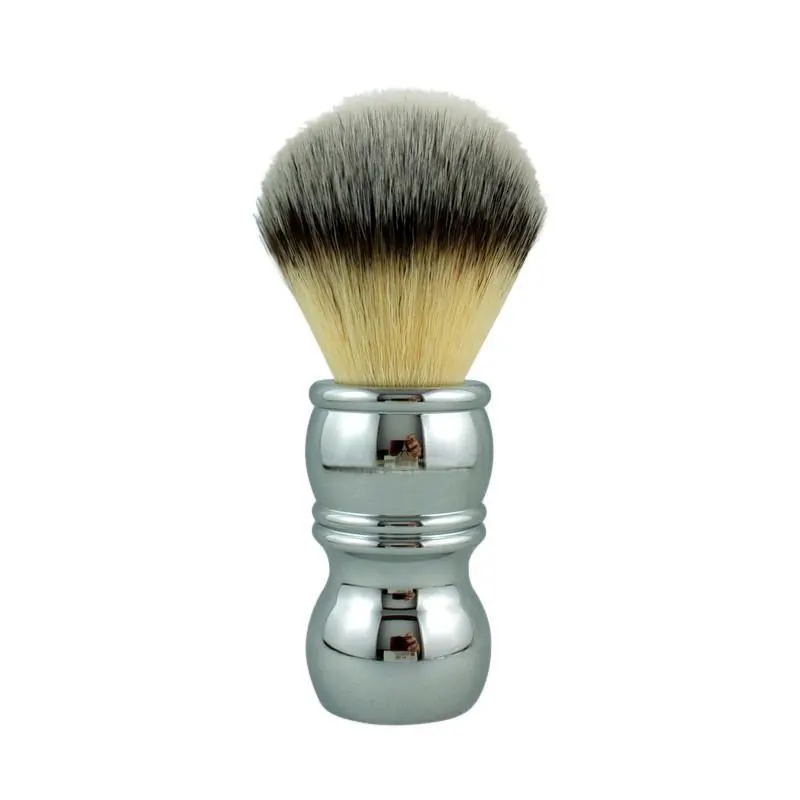 Razorock pennello da barba sintetico plissoft chrome 24mm