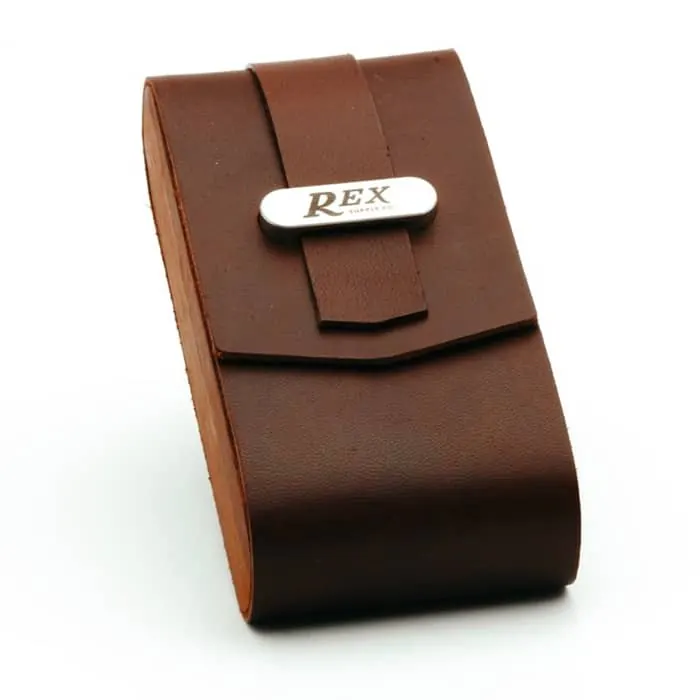 Rex Astuccio XL in pelle Horween e legno di noce
