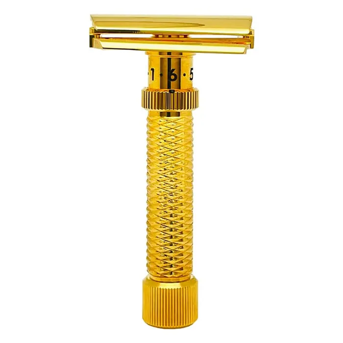 Rex Supply Co rasoio di sicurezza regolabile slant Konsul Deluxe Gold-109G