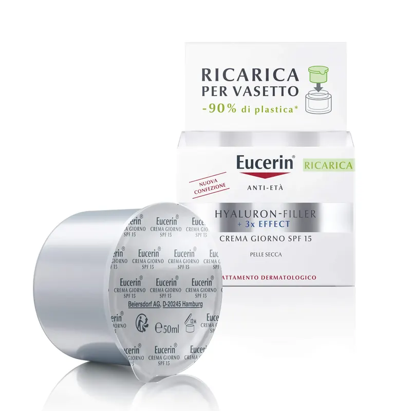 Ricarica Hyaluron-Filler +3x Effect Crema Giorno SPF15 per Pelle Secca EUCERIN | Pinalli