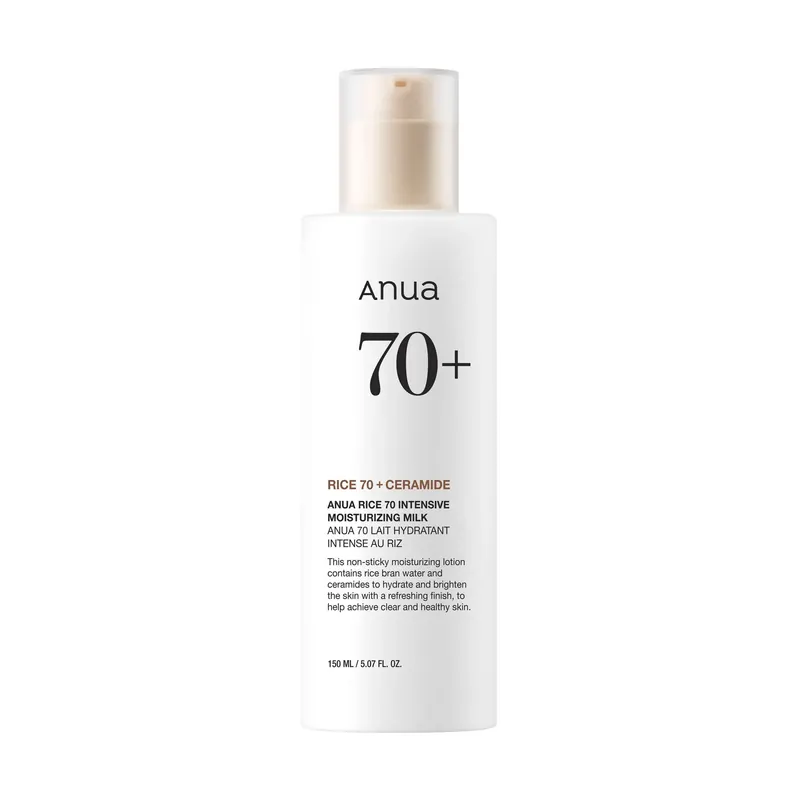 RICE 70+ CERAMIDE Intensive Moisturizing Milk ANUA | Pinalli