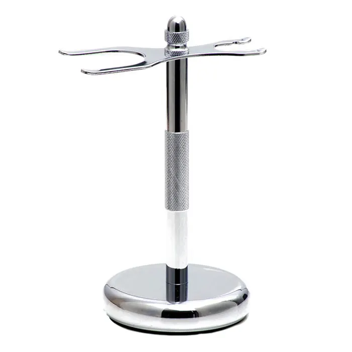 Rockwell Stand per rasoio e pennello White Chrome
