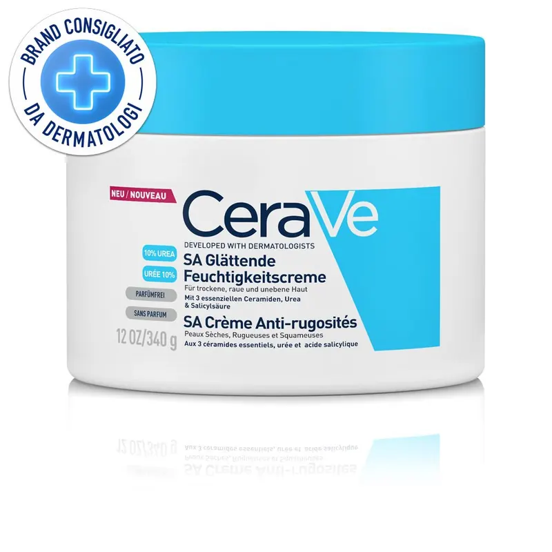 SA Crema levigante 10% Urea e Acido Salicilico per Pelle Molto Secca, Ruvida e Screpolata, 340 g