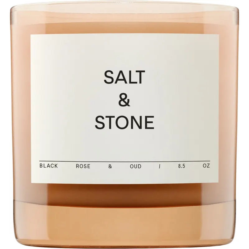 SALT & STONE Black Rose & Oud Scented Candle, 240 g