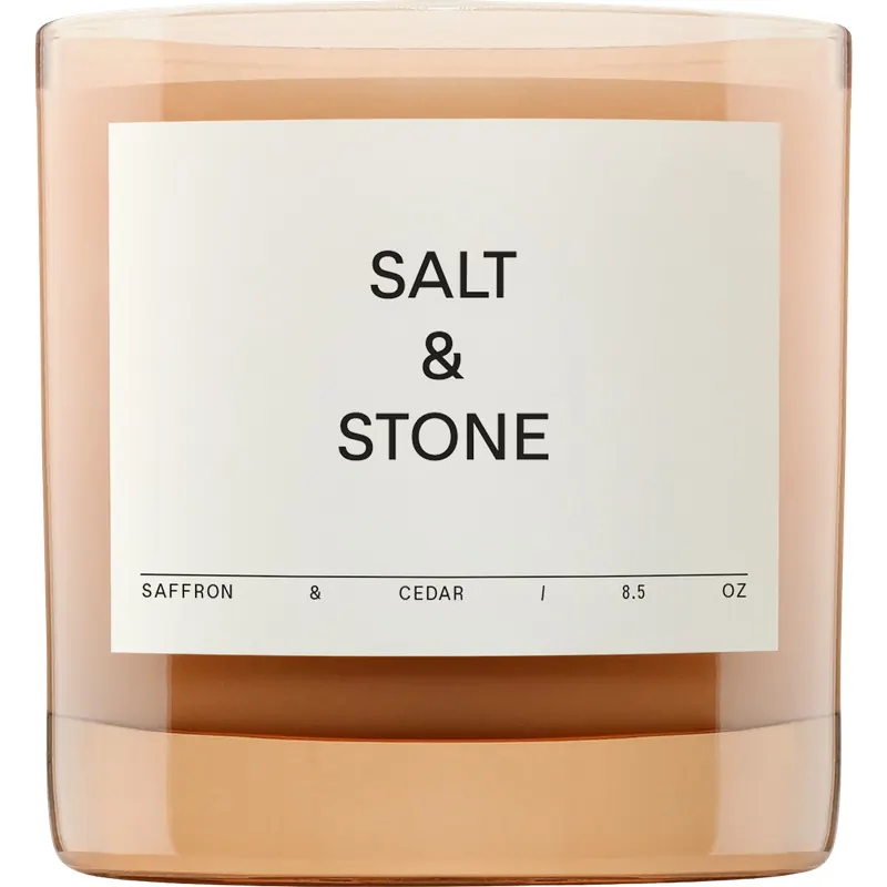 SALT & STONE Saffron & Cedar Scented Candle, 240 g