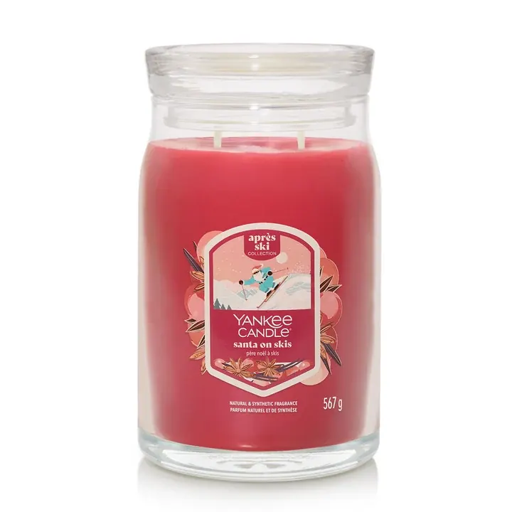 Santa On Skis LARGE YANKEE CANDLE | Pinalli