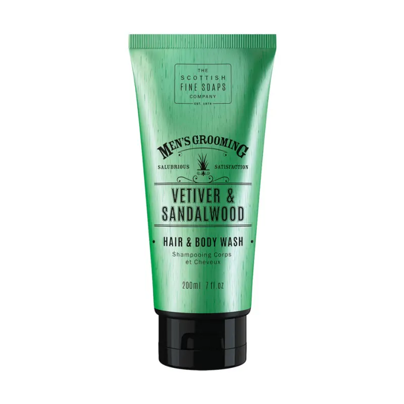 Scottish Fine Soaps Vetiver & Sandalwood Hair & Body Wash 200ml