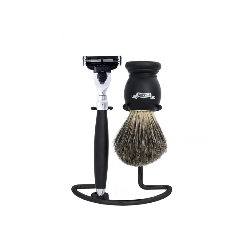 Set 3p. Haya Negro Mate B/R, Soporte de acero negro