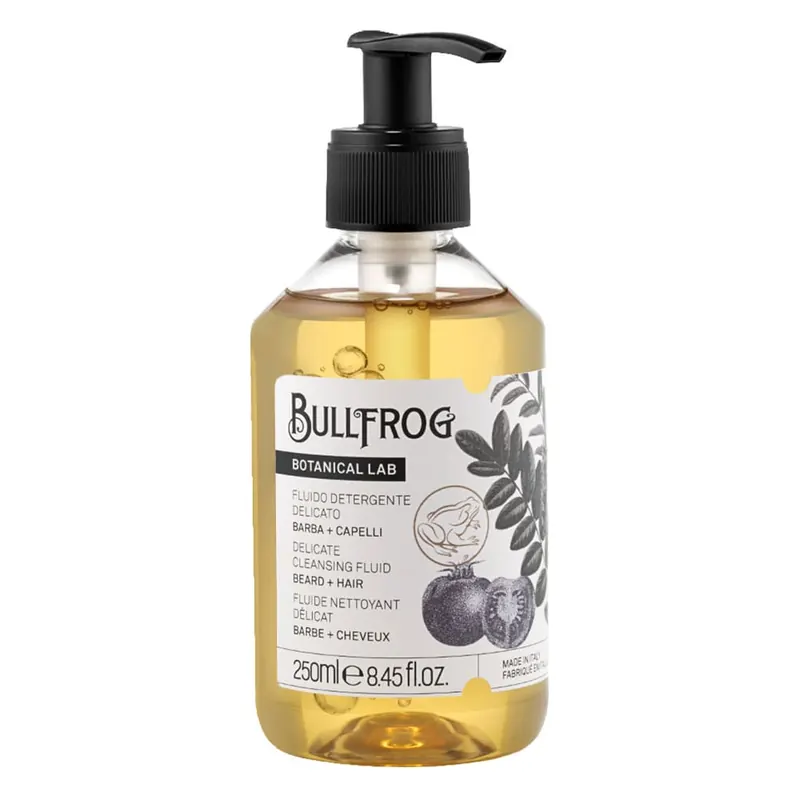 Shampoo barba Bullfrog 250ml detergente fluido capelli