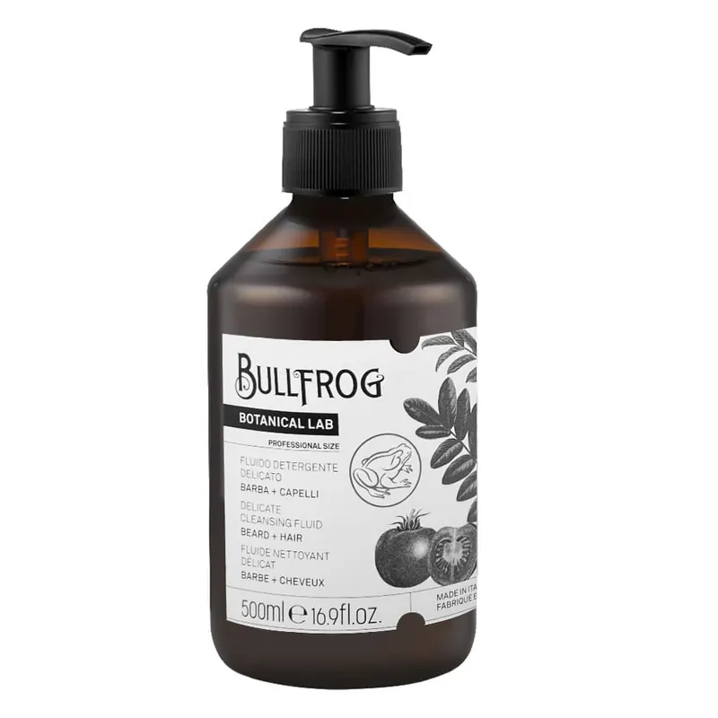 Shampoo barba e capelli Bullfrog 500ml detergente fluido
