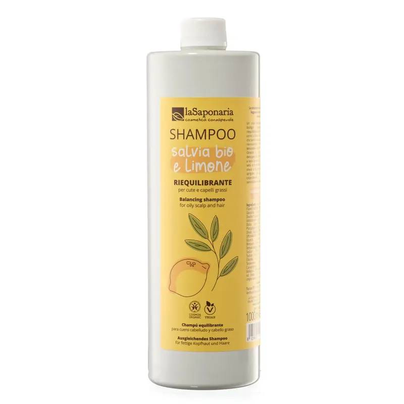 Shampoo liquido Salvia e Limone 1lt LA SAPONARIA | Pinalli