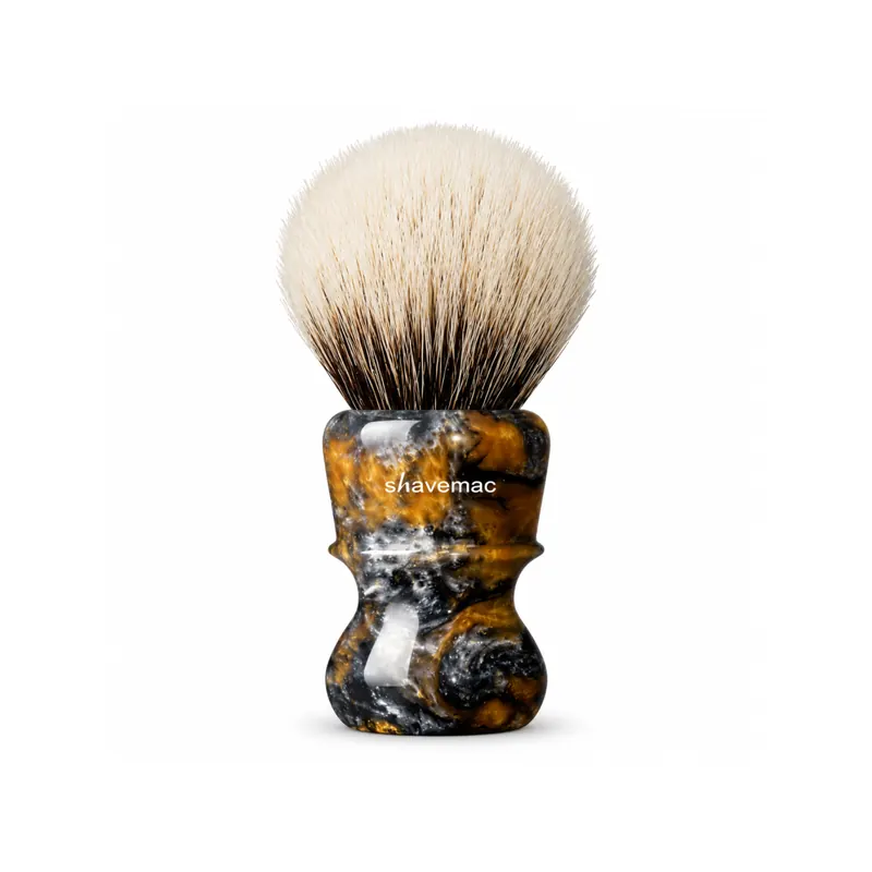 Shavemac Shaving Brush Silvertip 2-Band 52mm Gold Rush