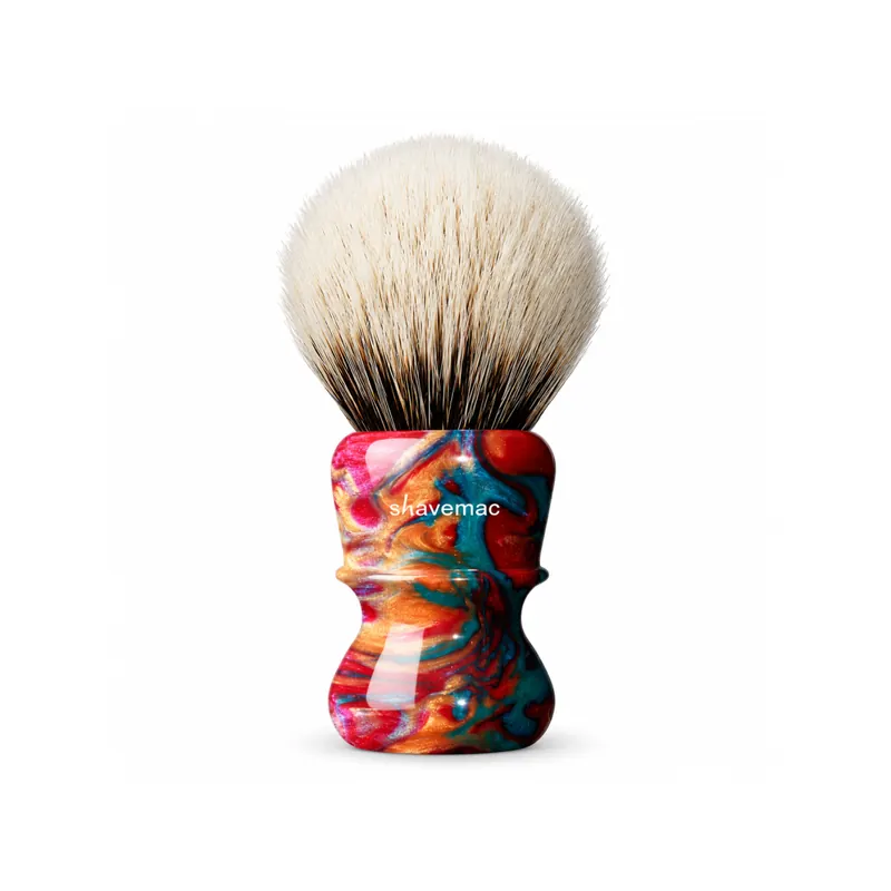 Shavemac Shaving Brush Silvertip 2-Band 52mm Tie Die