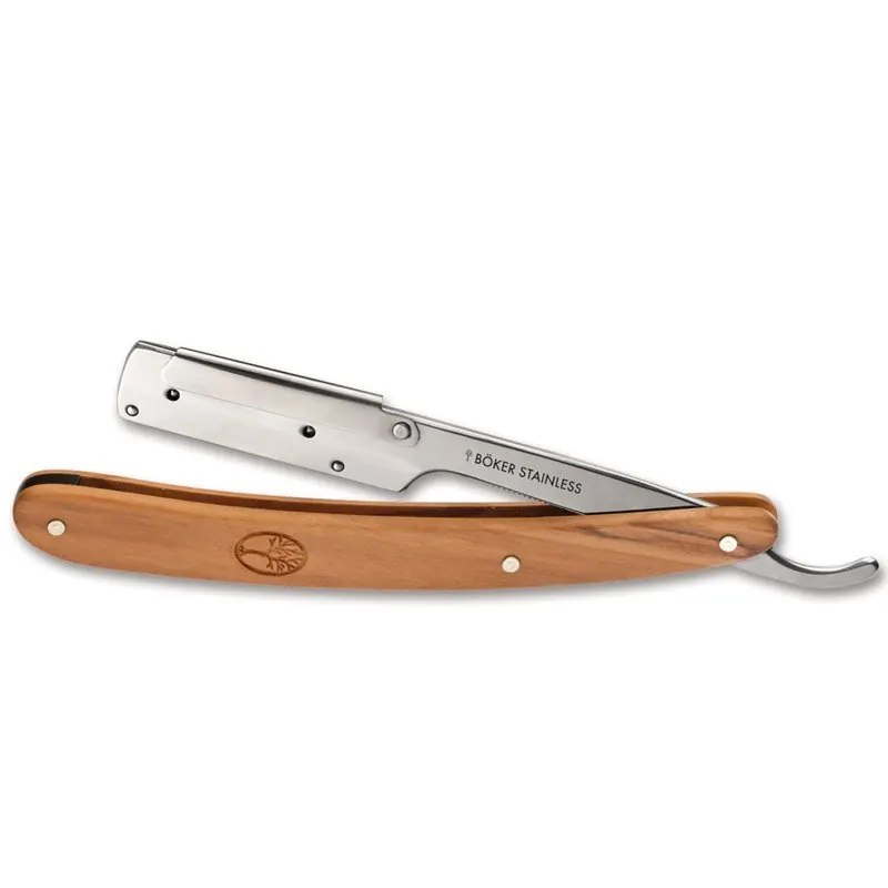 Shavette Boker Pro Razette Olive – Manico in ulivo