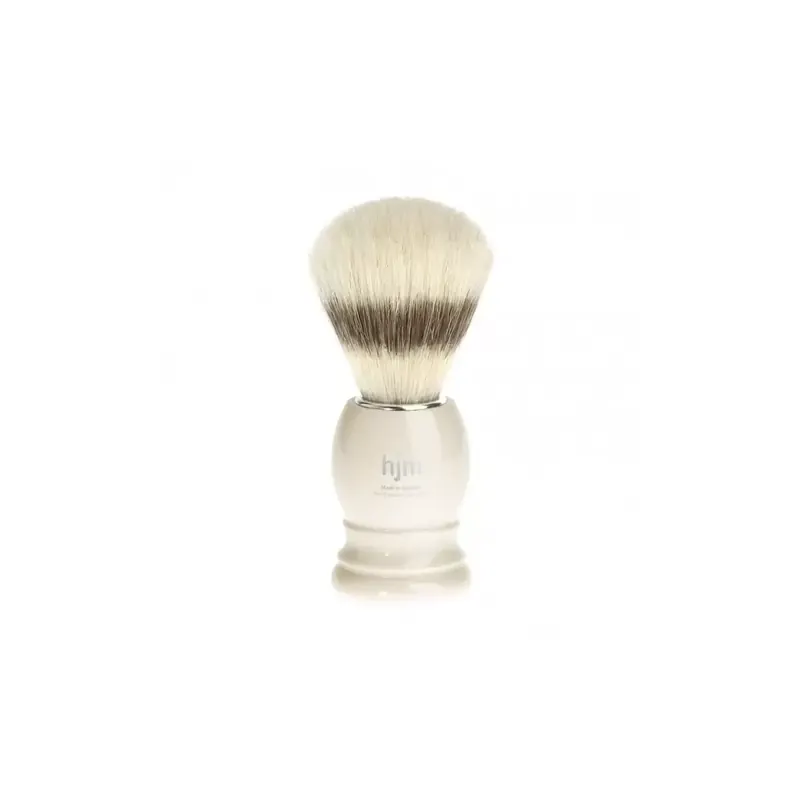 Shaving Brush HJM Pure Bristle Handle Plastic Ivory