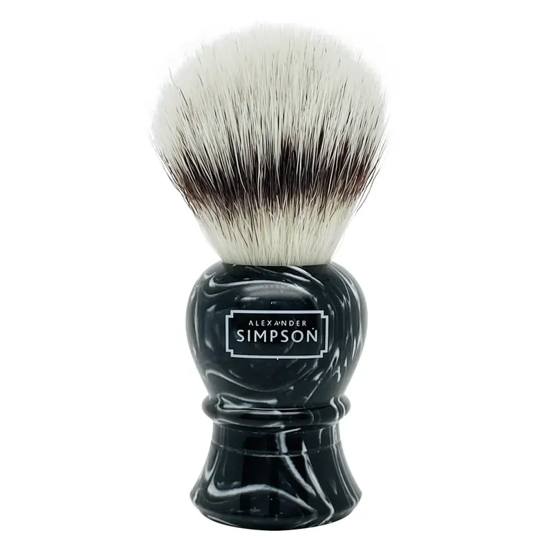 Simpson pennello da barba sintetico da viaggio Islington Faux Ebony Marble L