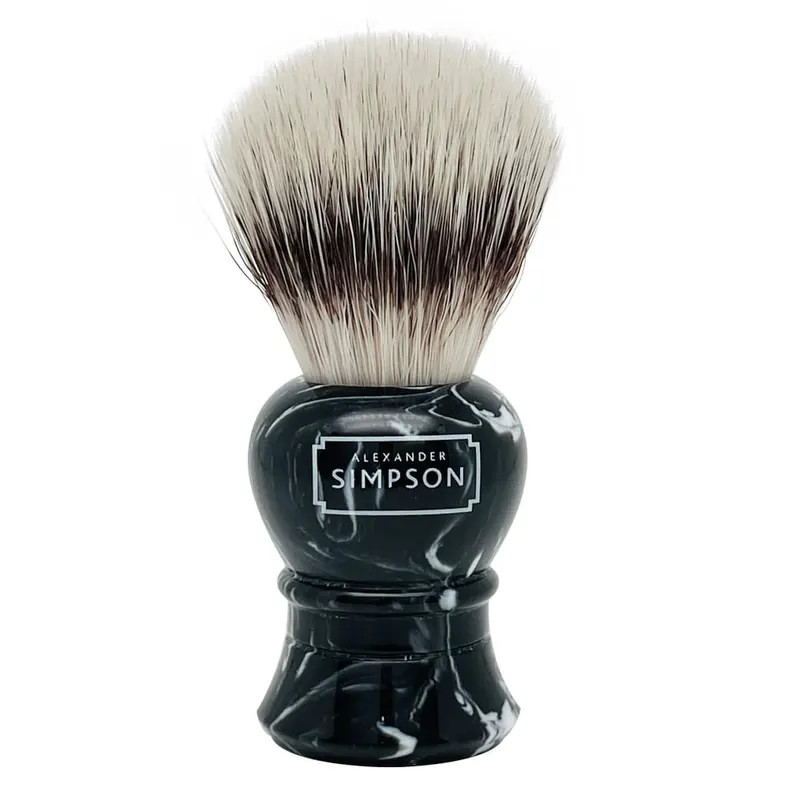 Simpson pennello da barba sintetico da viaggio Islington Faux Ebony Marble S