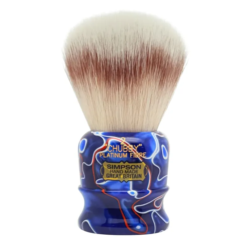 Simpsons pennello da barba sintetico platinum Chubby 2 Patriot