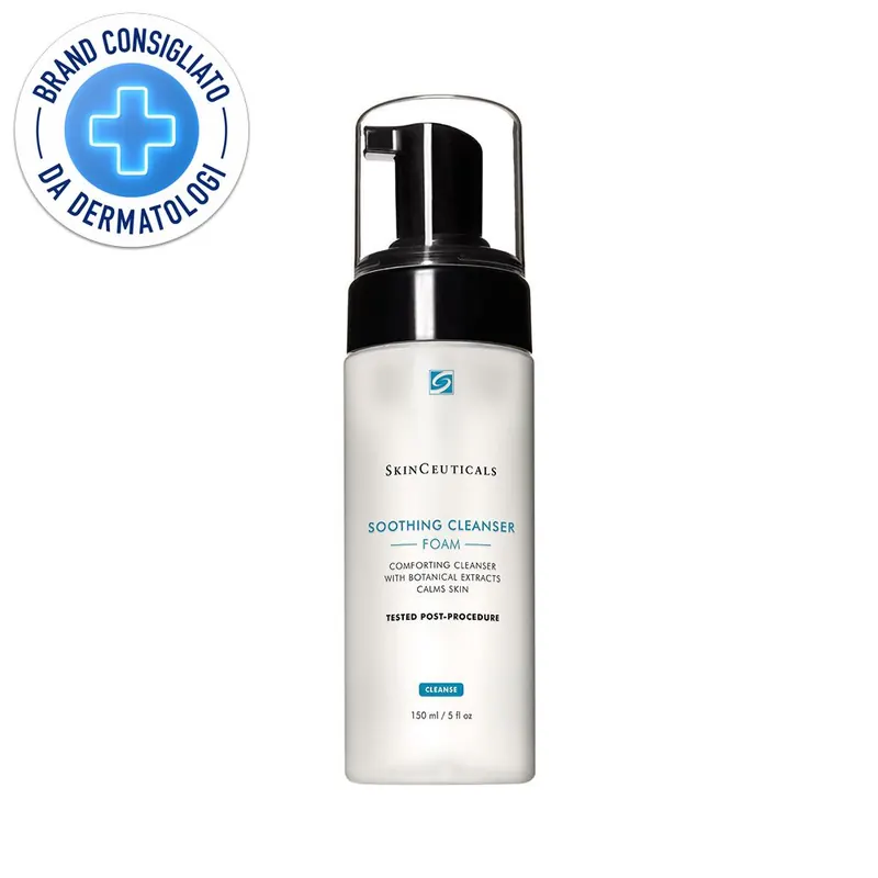 SkinCeuticals Soothing Cleanser Mousse detergente lenitiva a base di Estratto di Cetriolo e Orchidea 150 ml
