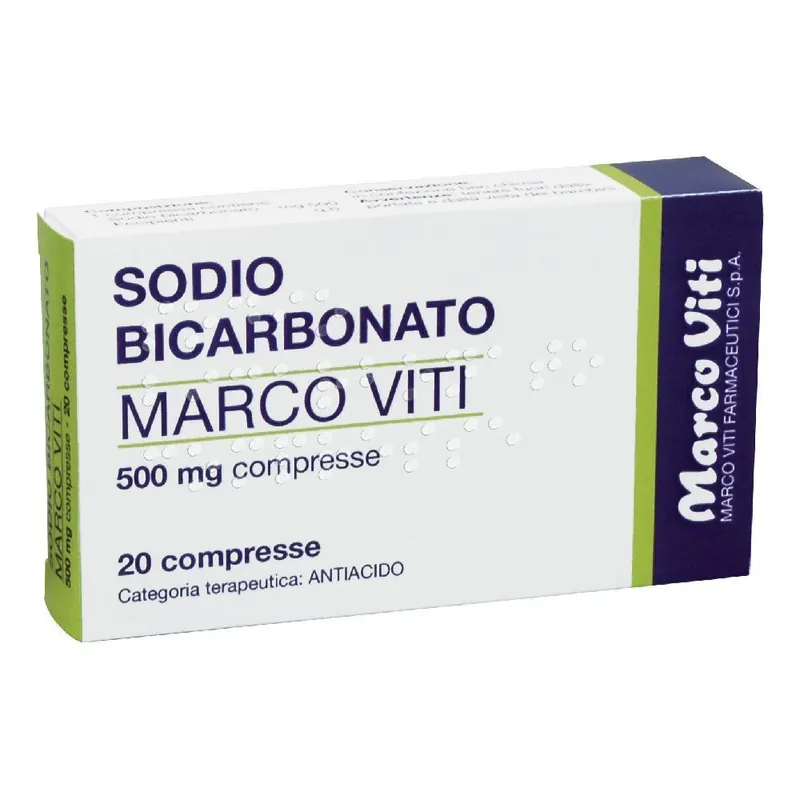 Sodio Bicarbonato Marco Viti 500 mg compresse