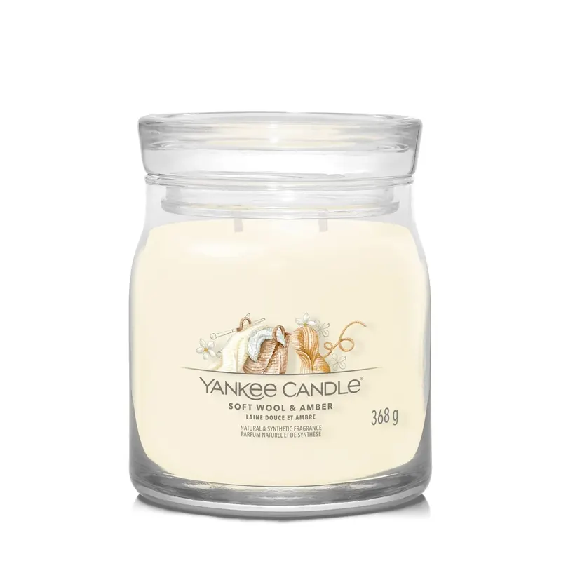Soft Wool & Amber MEDIUM YANKEE CANDLE | Pinalli