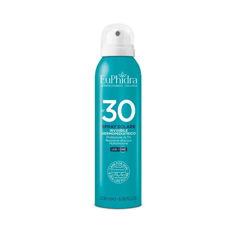 Spray Solare Invisibile Dermopediatrico SPF30 EUPHIDRA | Pinalli