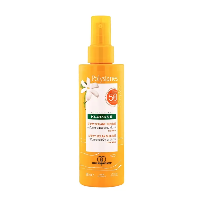Spray Solare Sublime SPF 50 al Monoï e Tamanu BIO KLORANE | Pinalli