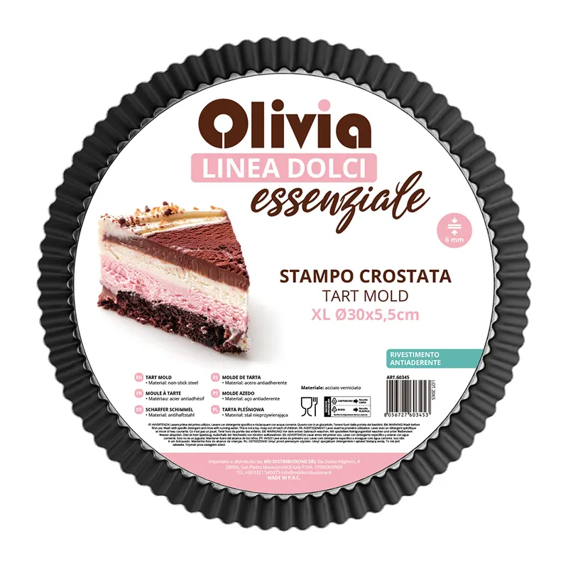 Stampo crostata antiaderente 30×5,5cm acciaio verniciato